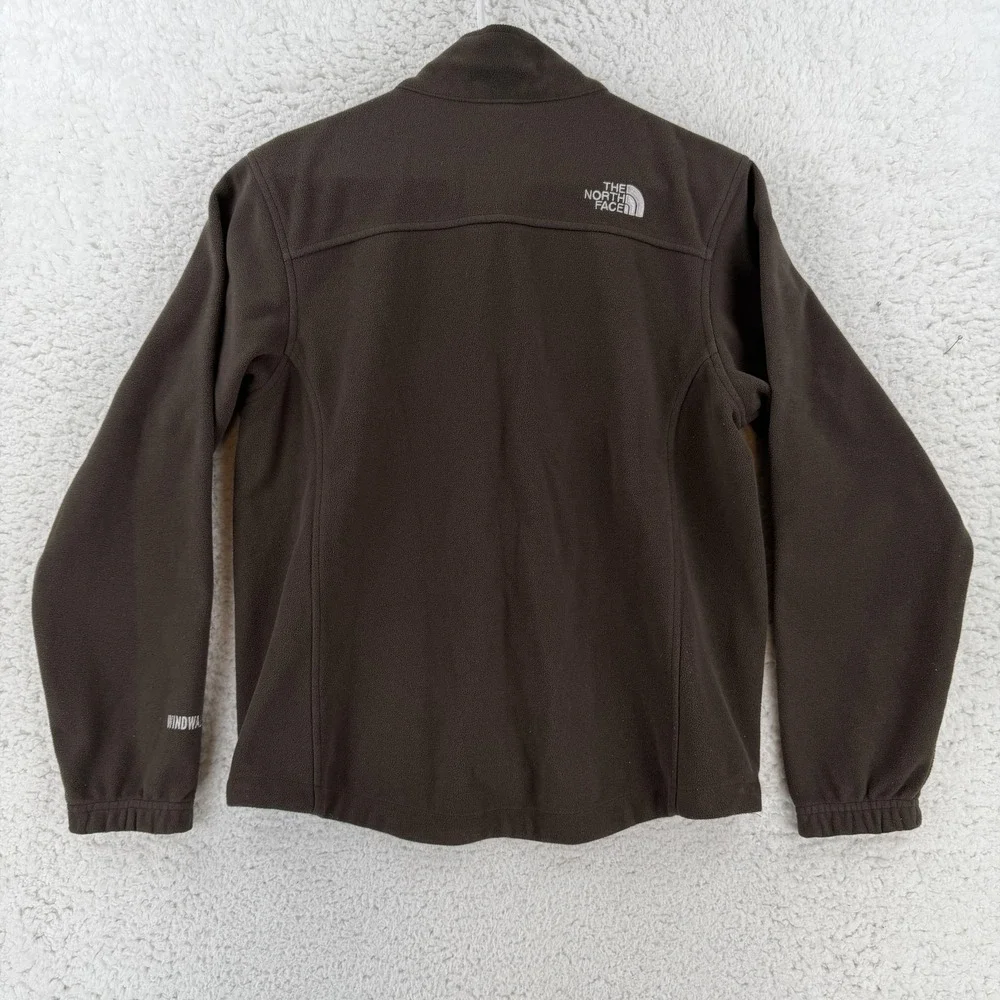 The North Face Jacket Mens Small Brown Windwall Fleece Full Zip Outdoor Hiking